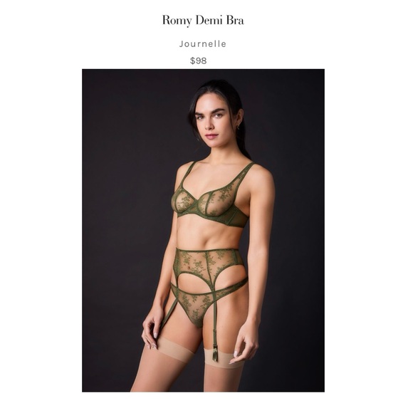 NWT - Journelle Romy set red demi bra 32B thong panty size S brand new with tags - Picture 9 of 10